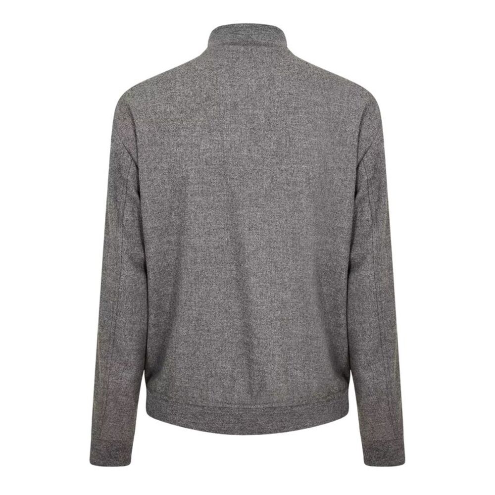 Boss Mens Patterned Ribbed Cuff Regular Bomber Jacket / Silver - Picture 2 of 2